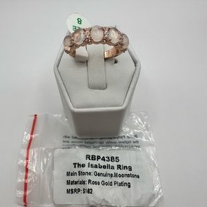 Genuine moonstone ring